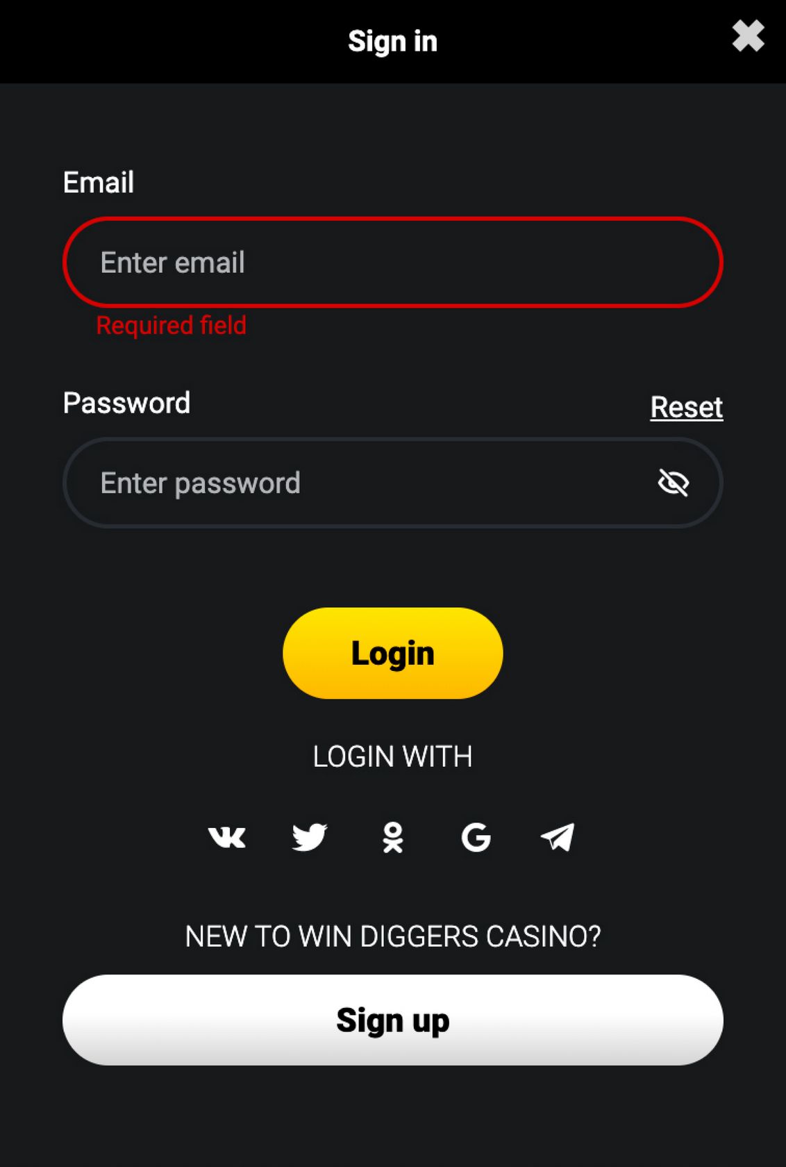 Win Diggers Casino